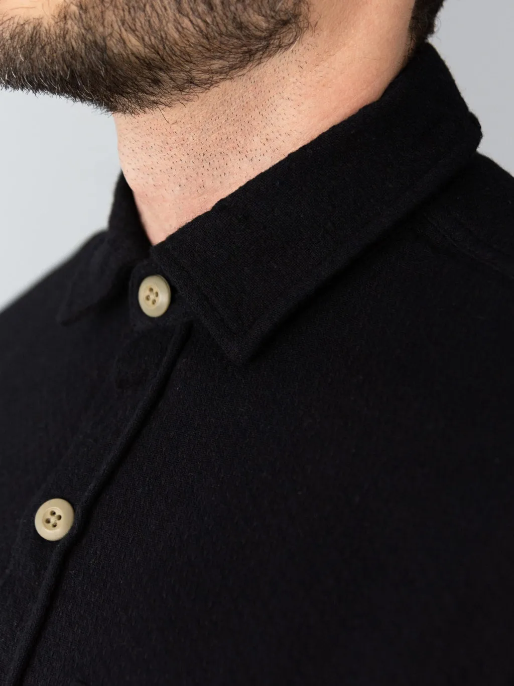 3sixteen CPO Shirt Black Overdye Sashiko