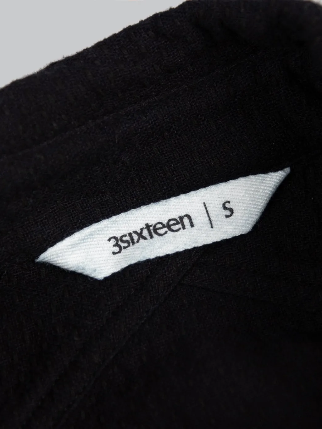 3sixteen CPO Shirt Black Overdye Sashiko