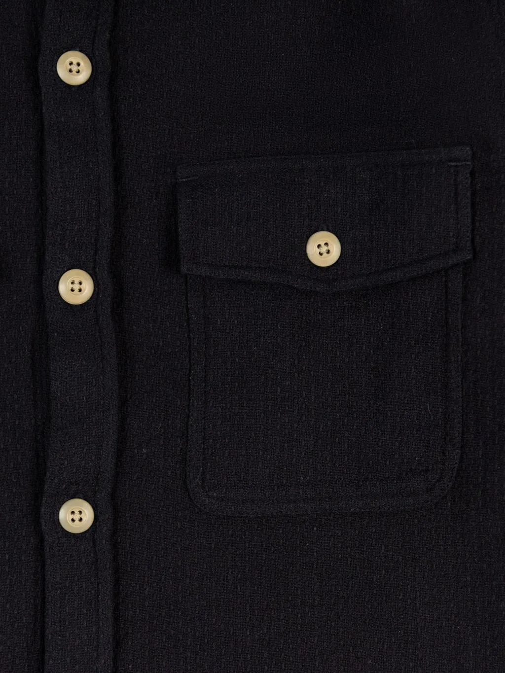 3sixteen CPO Shirt Black Overdye Sashiko