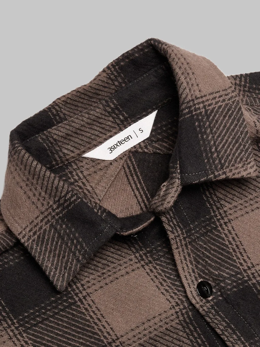 3sixteen Crosscut Flannel Charcoal Twill Plaid