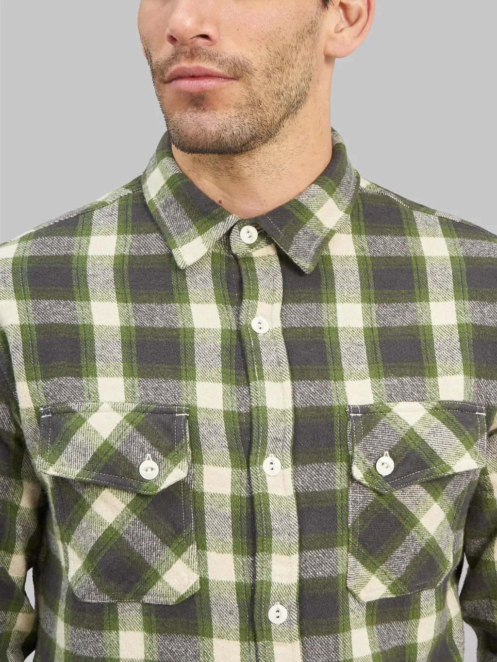 3sixteen Crosscut Flannel Emerald Shaggy Check