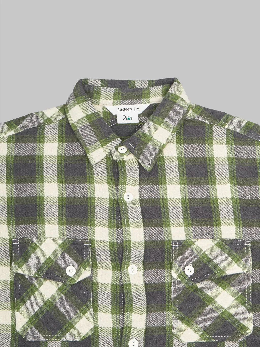 3sixteen Crosscut Flannel Emerald Shaggy Check