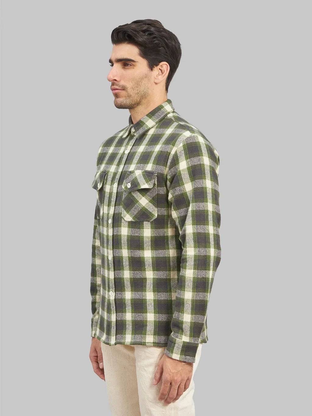 3sixteen Crosscut Flannel Emerald Shaggy Check