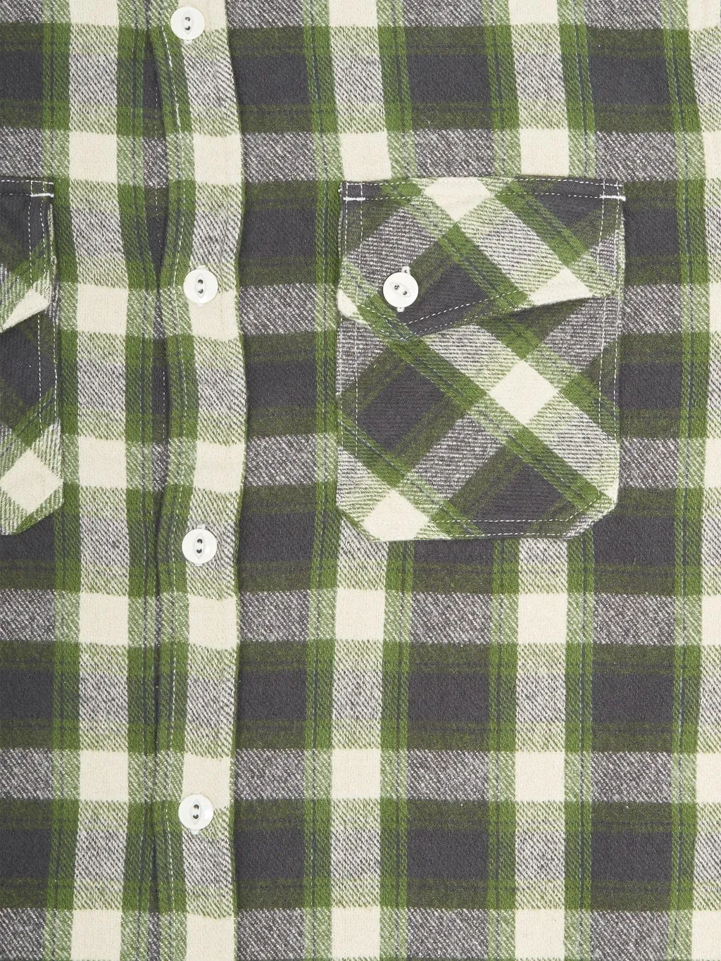 3sixteen Crosscut Flannel Emerald Shaggy Check