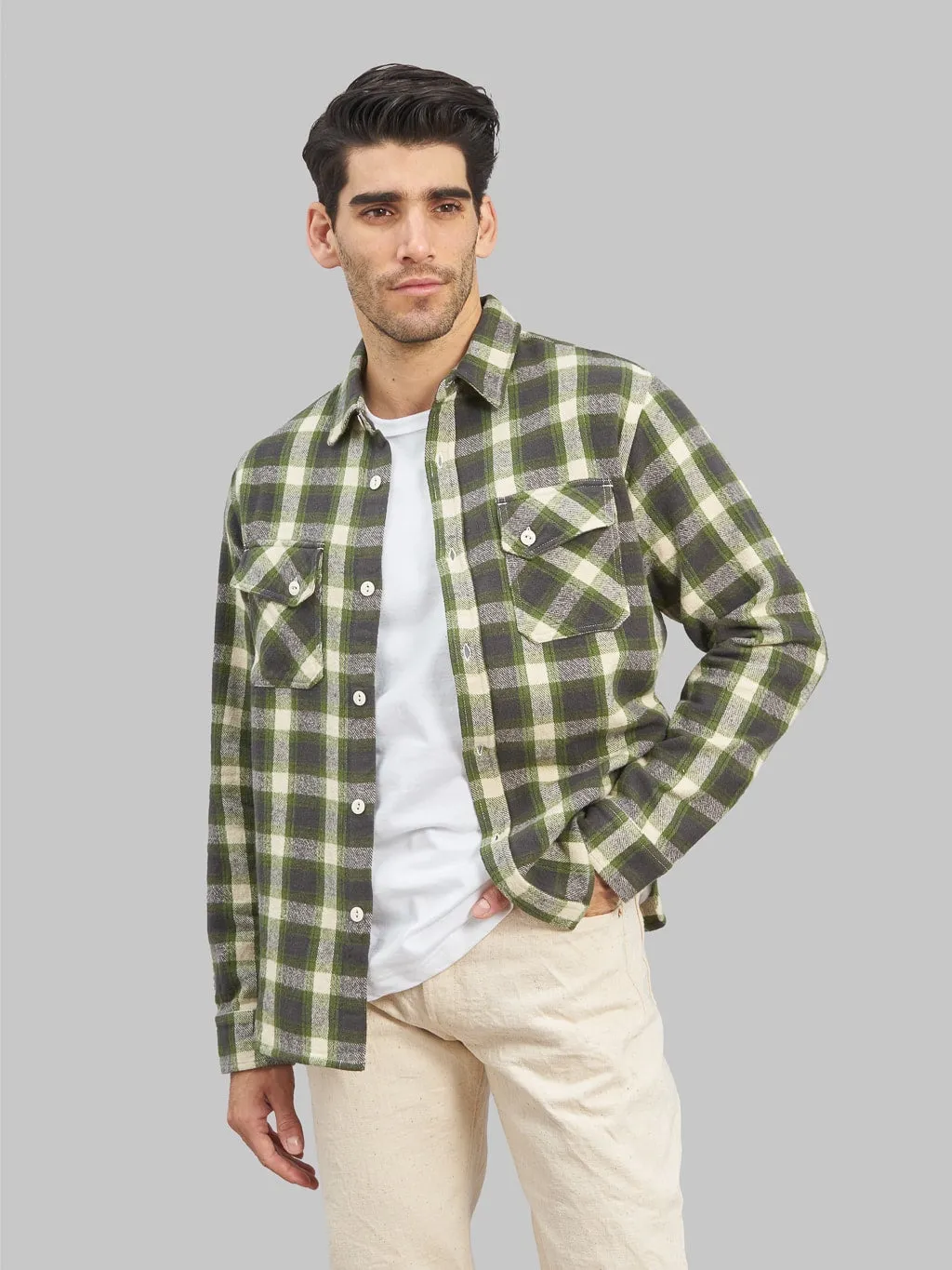 3sixteen Crosscut Flannel Emerald Shaggy Check