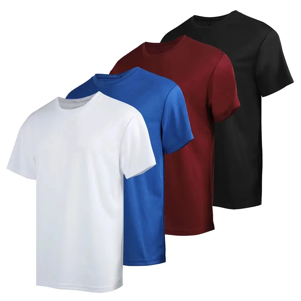 4pcs Men's Short Sleeve Crew T-shirts