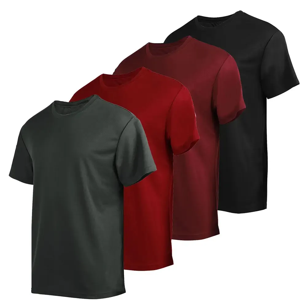 4pcs Men's Short Sleeve Crew T-shirts