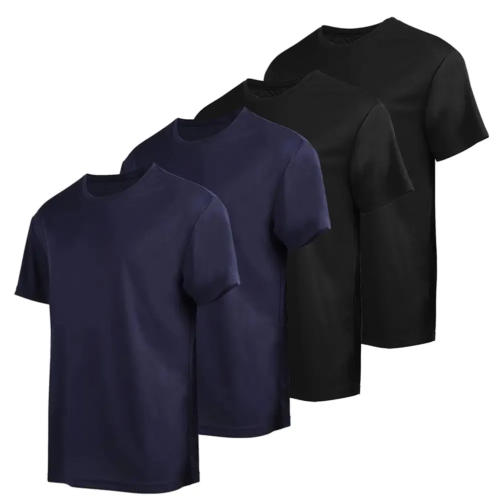 4pcs Men's Short Sleeve Crew T-shirts