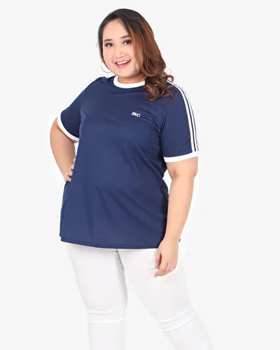 Addyson Short Sleeve Athleisure Tee - Blue