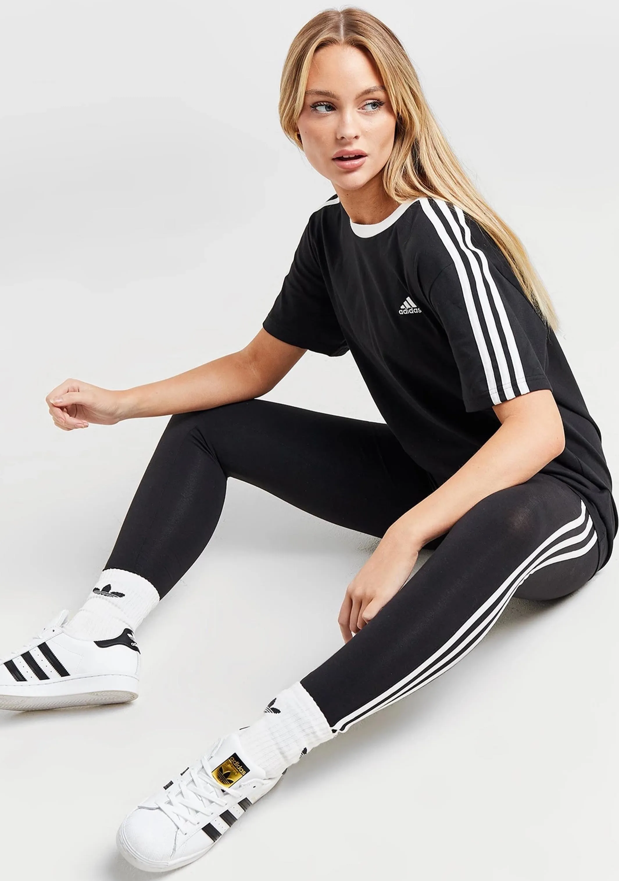 Adidas Womens Essentials 3-Stripes Tee <br> GS1379