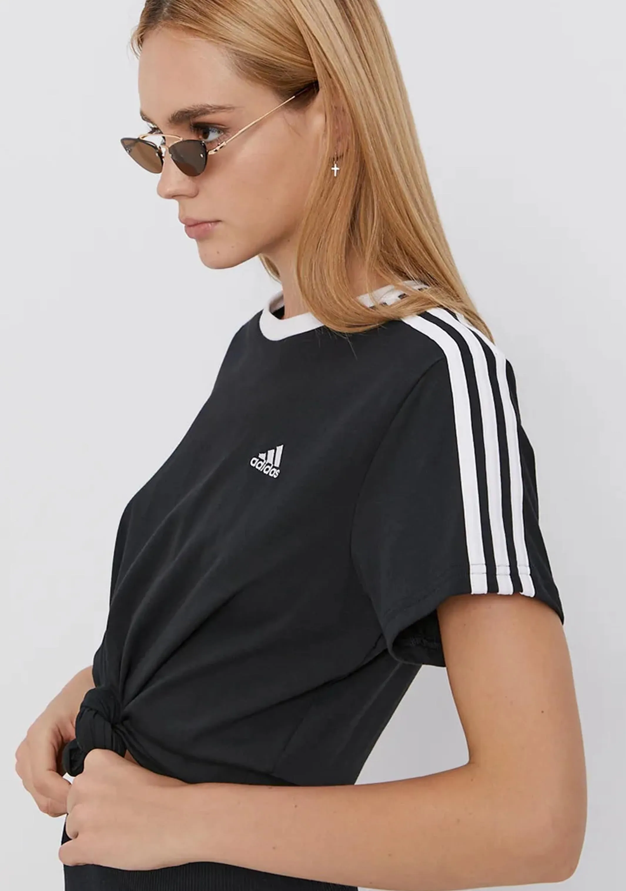 Adidas Womens Essentials 3-Stripes Tee <br> GS1379