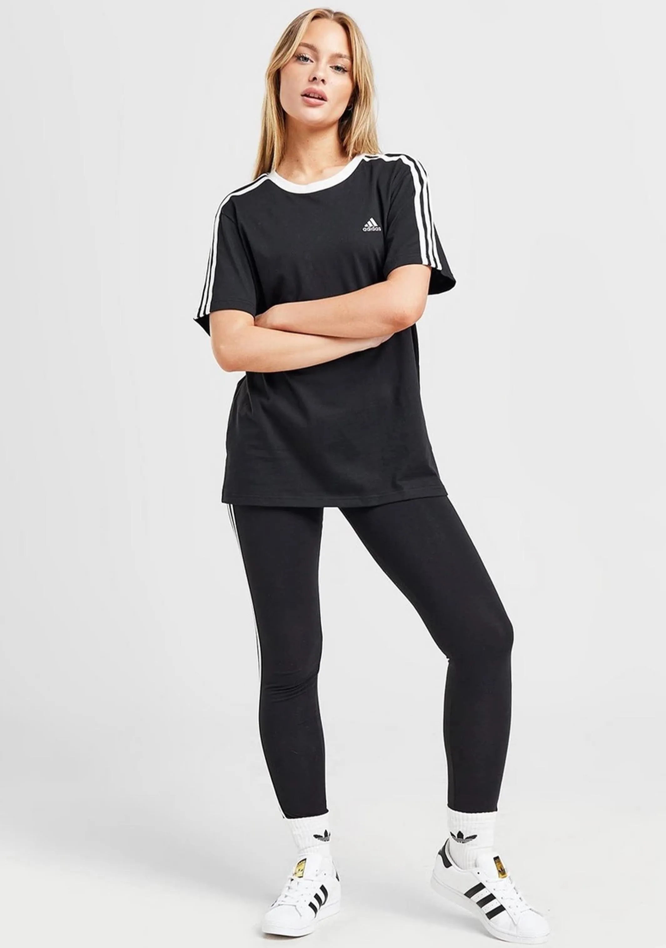 Adidas Womens Essentials 3-Stripes Tee <br> GS1379