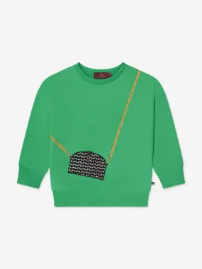 Aigner Girls Bag Print Sweatshirt in Green