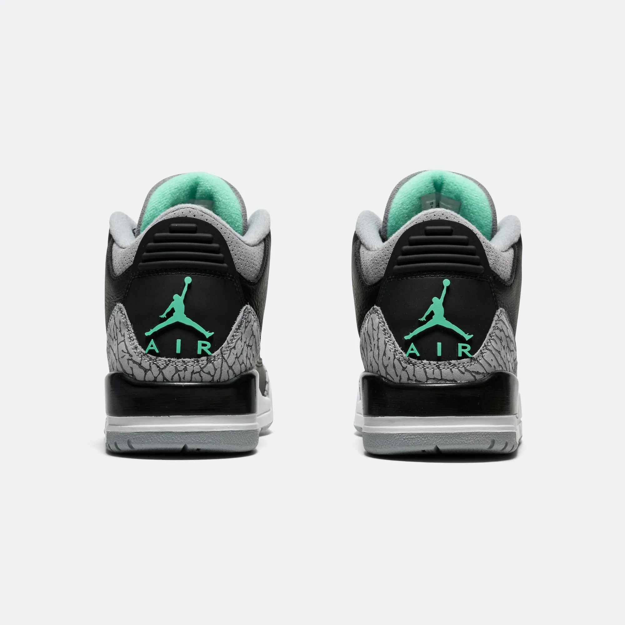 Air Jordan 3 Retro - Black/Green Glow-Wolf Grey-White