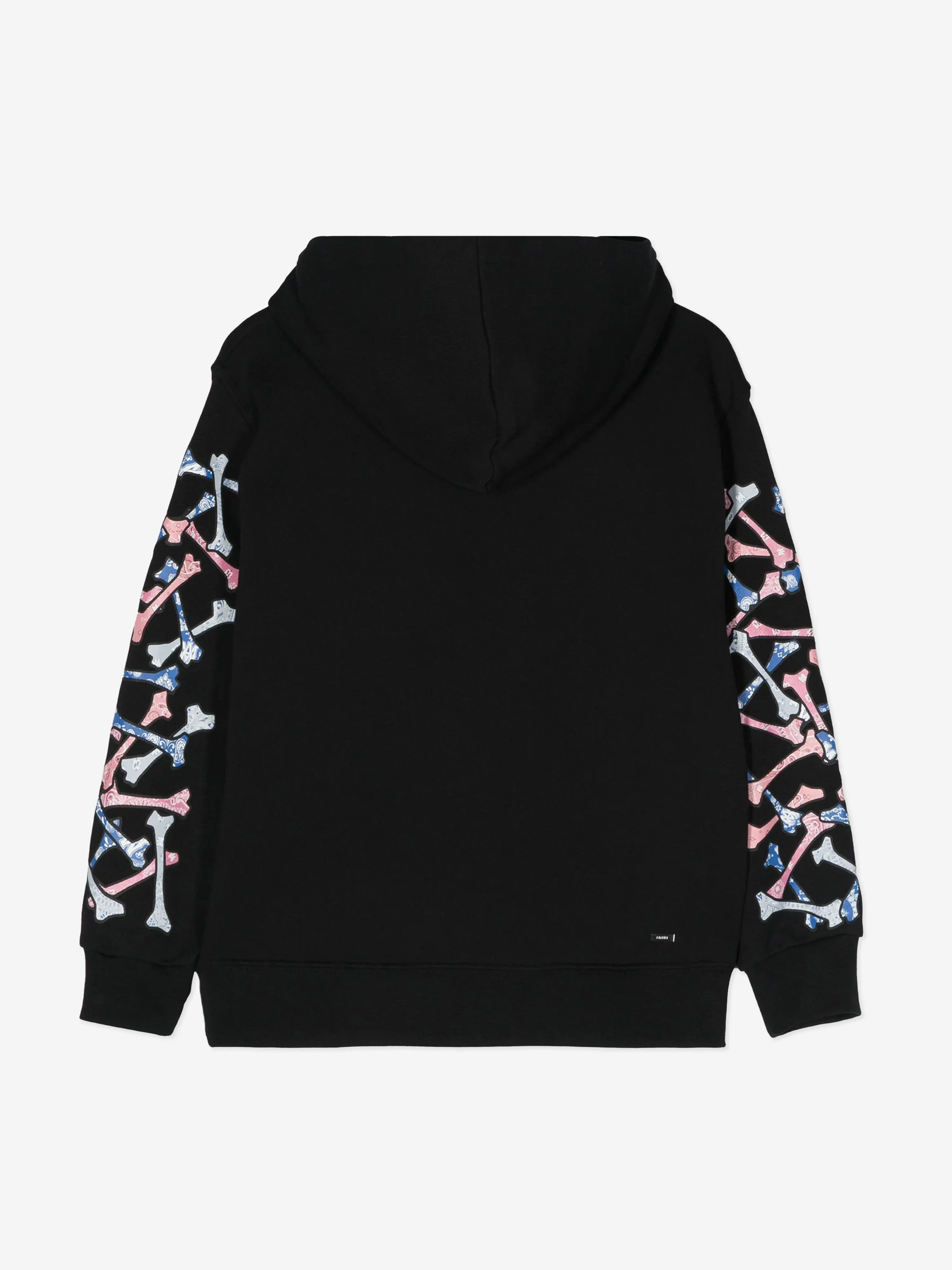 Amiri Kids Bandana Bones Stacked Hoodie in Black