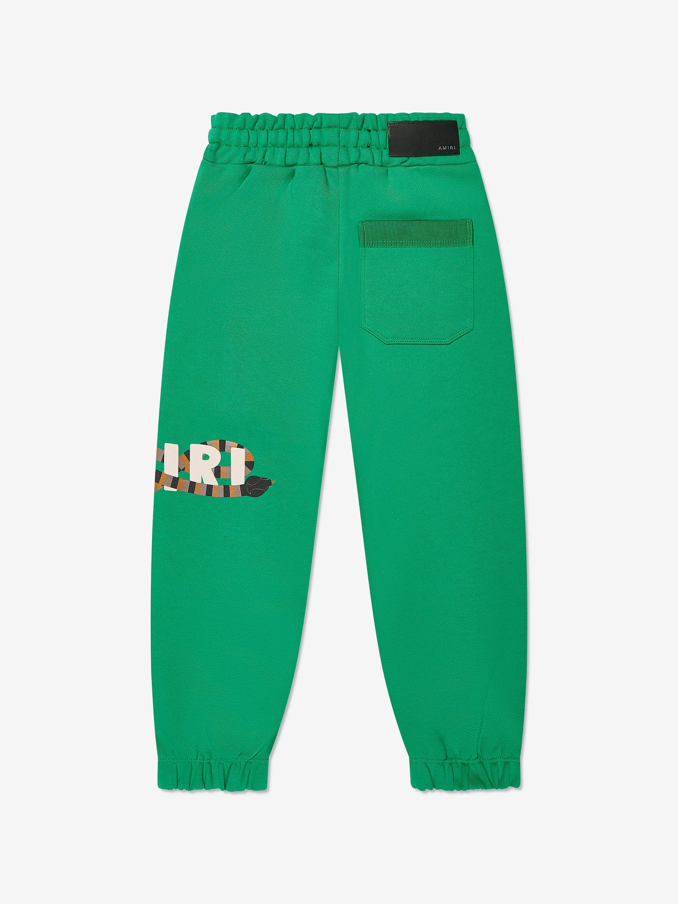 Amiri Kids Snake Logo Joggers in Green