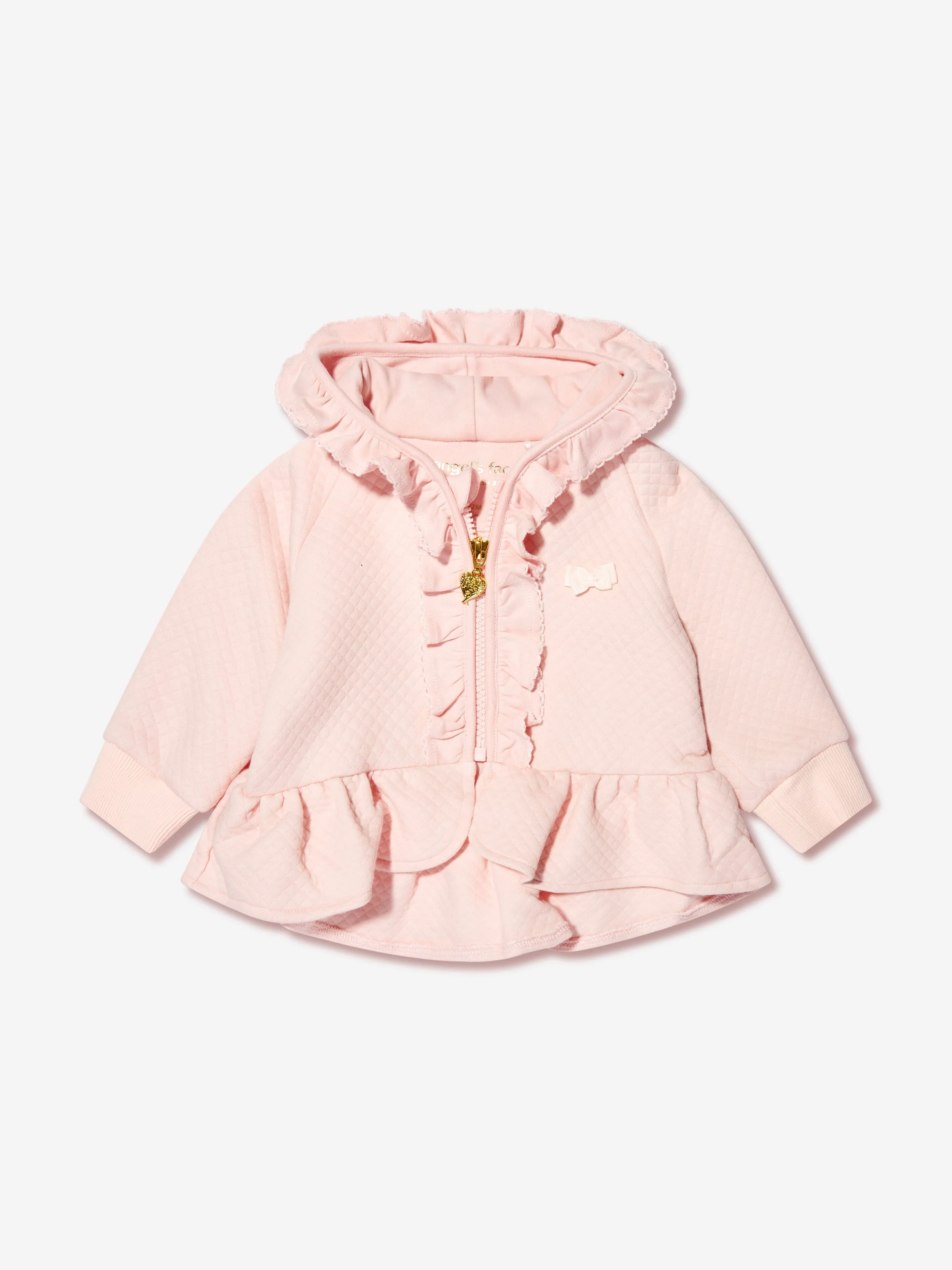 Angels Face Baby Girls Diamond Tracksuit in Pink