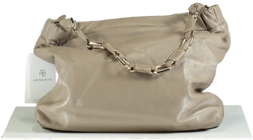 Anine Bing Taupe Chain Strap Shoulder Bag