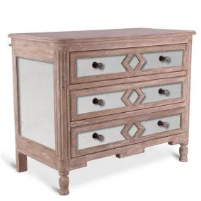 Antiqued Mirrored Diamond Chest