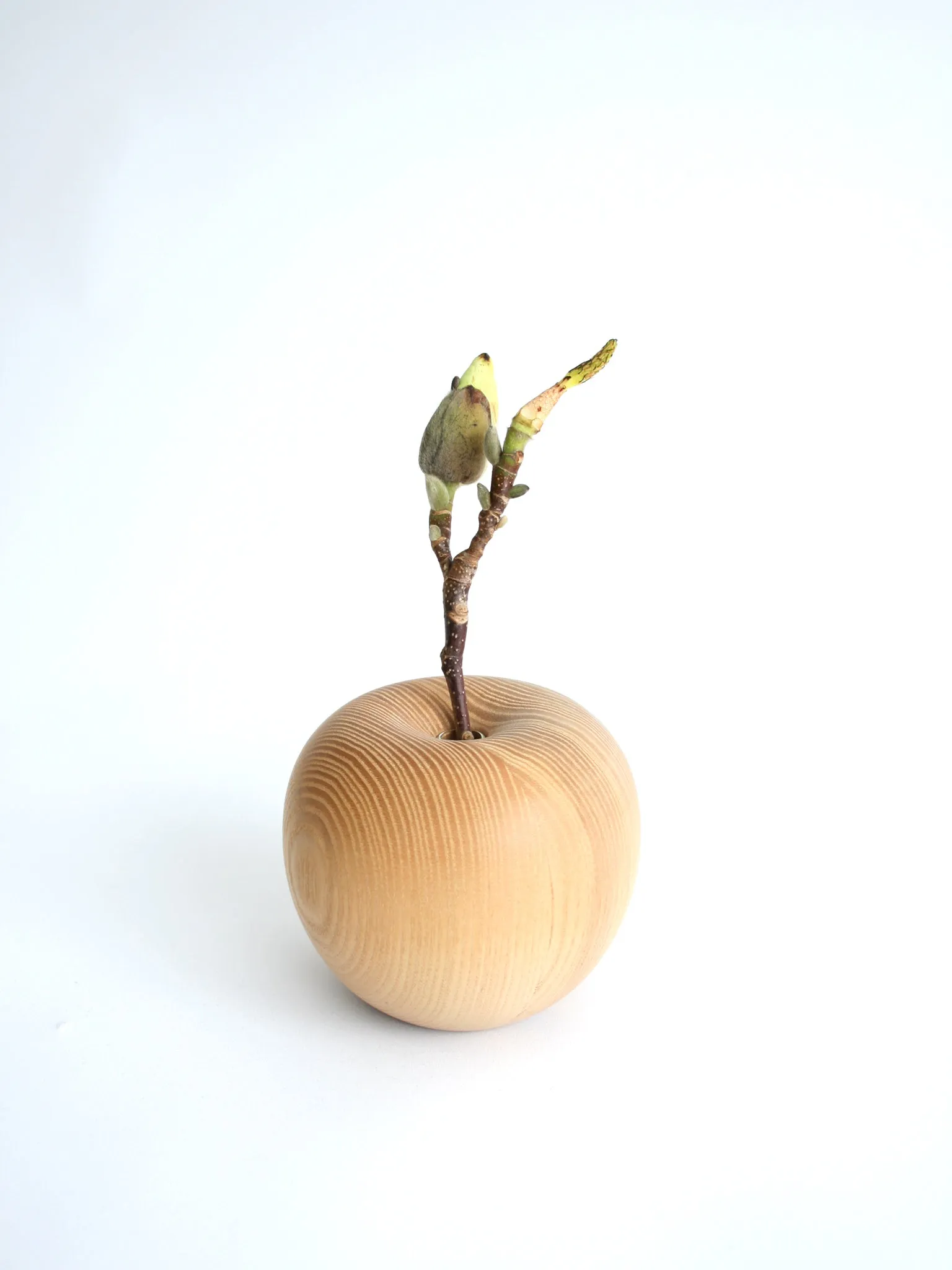 Apple flower vase, wood