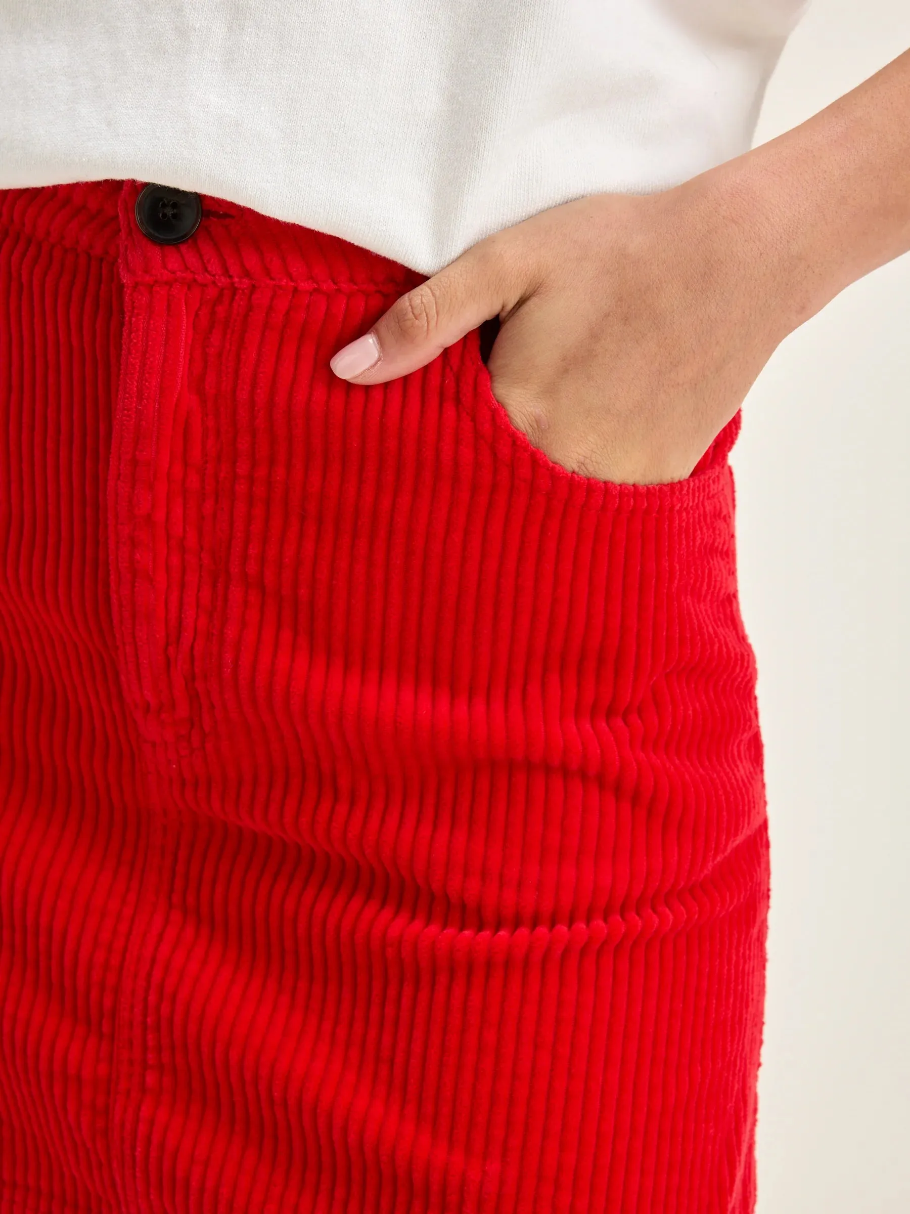 Bellerose Sanguine Red Sour Corduroy Skirt