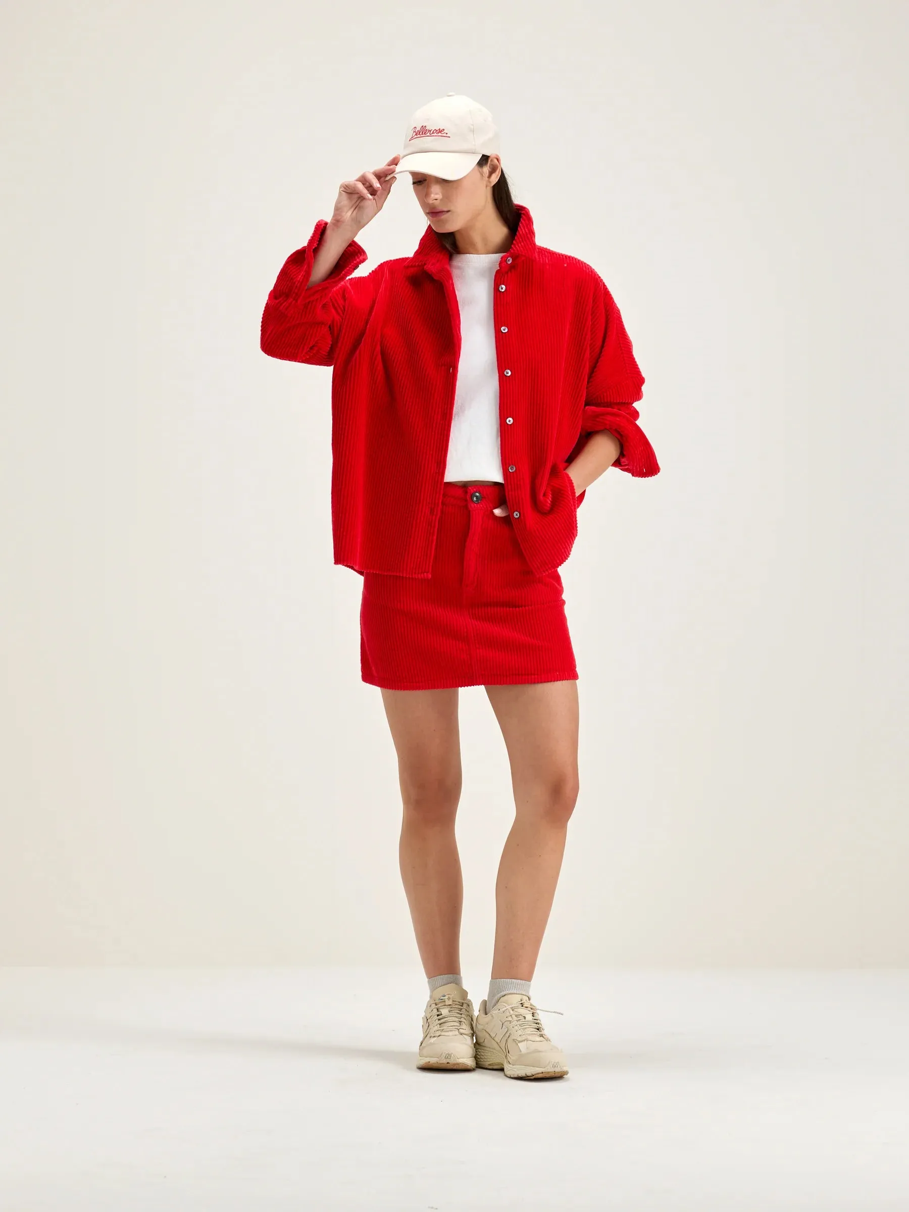 Bellerose Sanguine Red Sour Corduroy Skirt