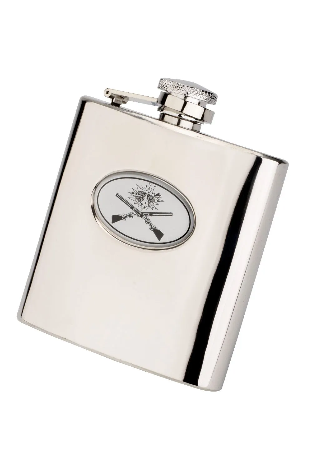 Bisley 6oz Crossed Guns Flask in Presentation Box