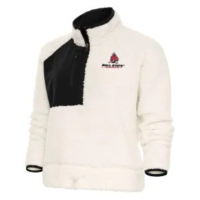 BSU Cardinals Women's Antigua Fusion Half-Zip Pullover