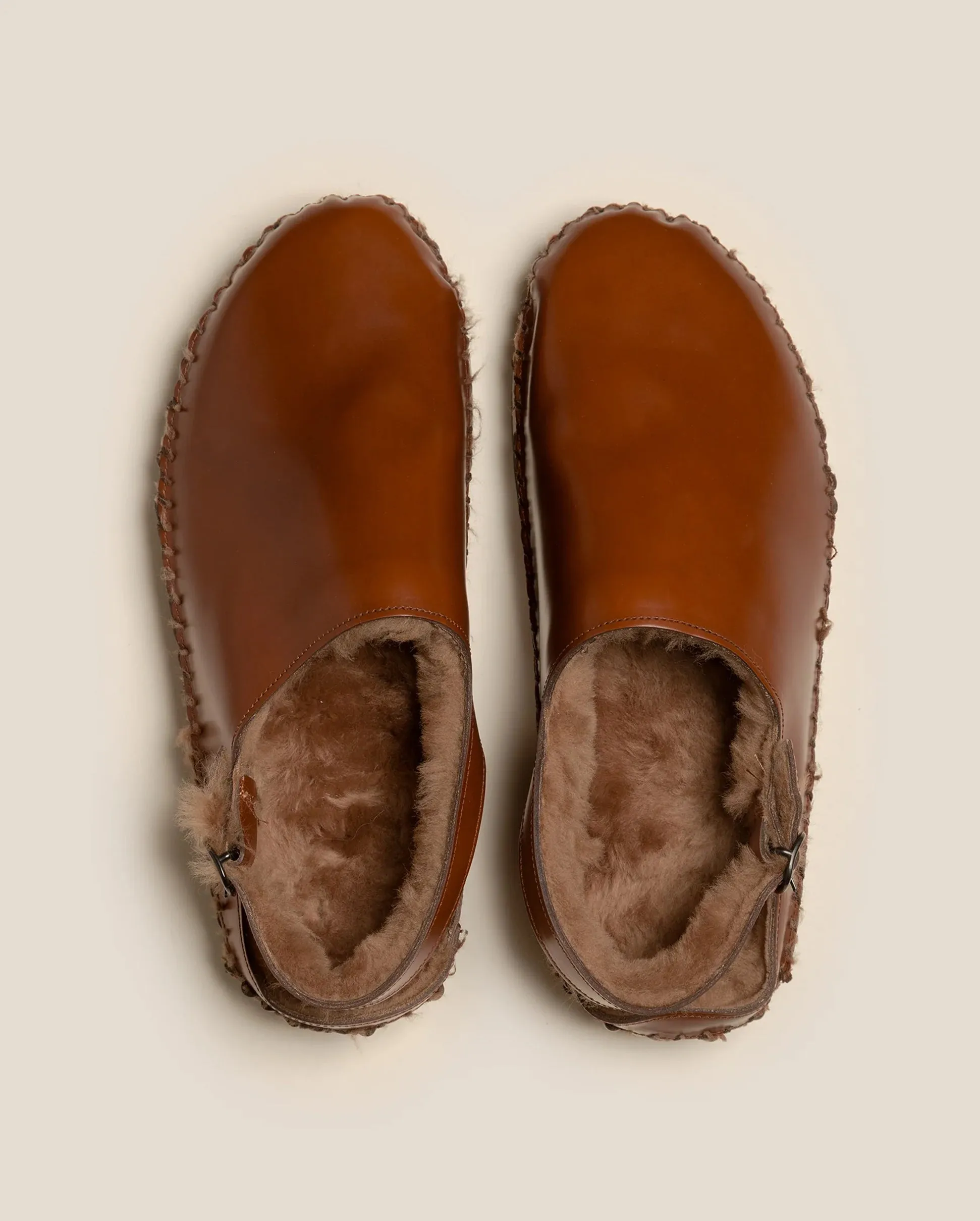 CARGOL SHEARLING CLOG / TAN