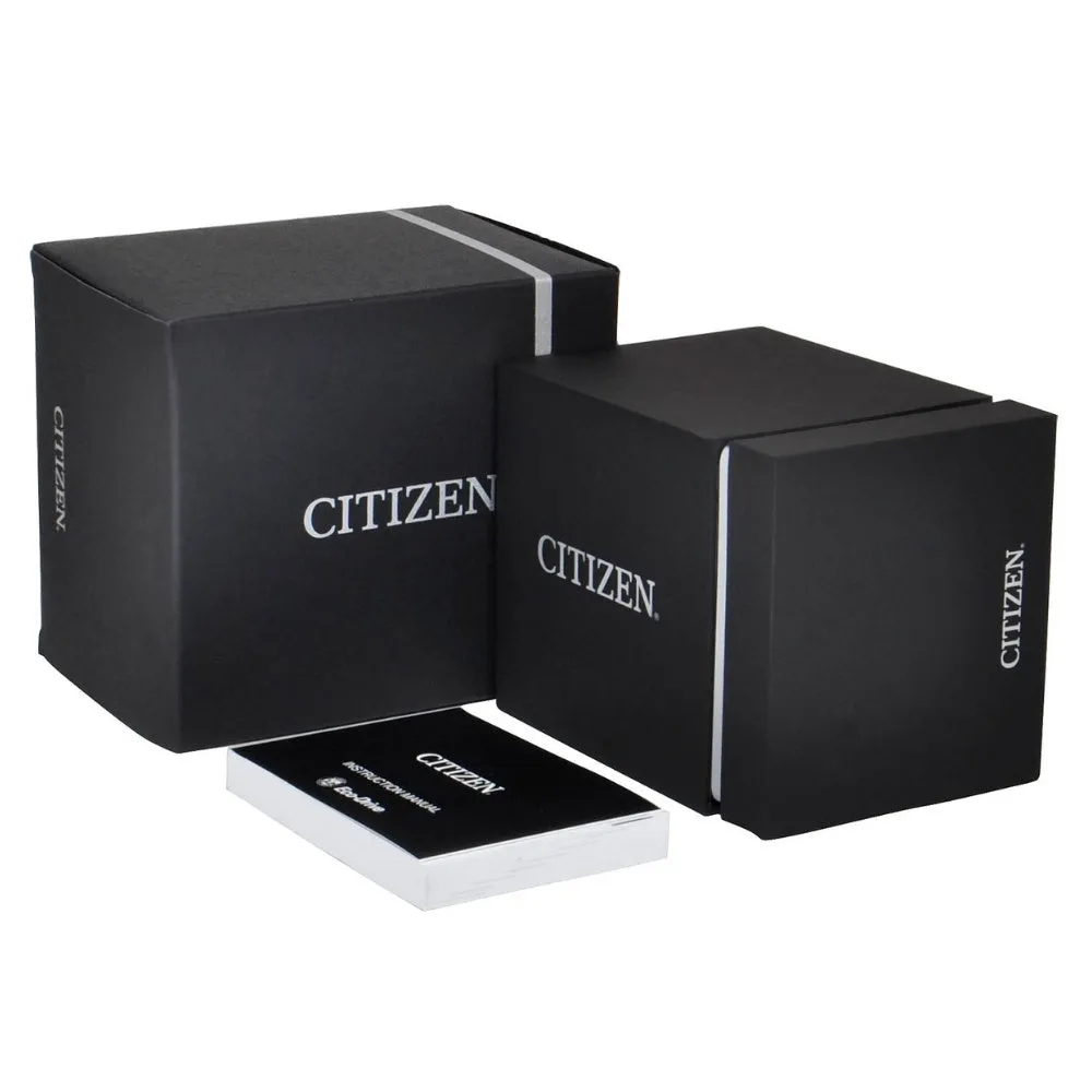 Citizen Black Leather Men's Eco-Drive Watch - AW7013-05H