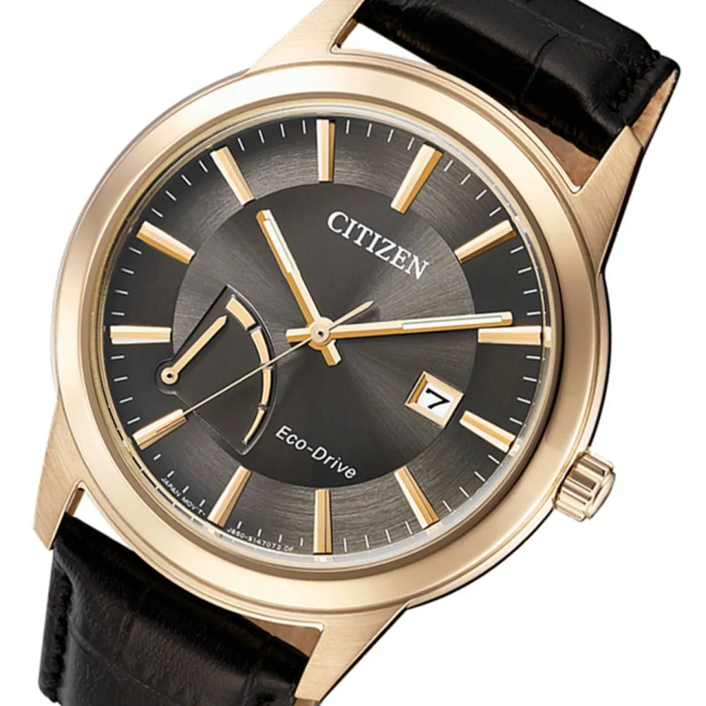 Citizen Black Leather Men's Eco-Drive Watch - AW7013-05H