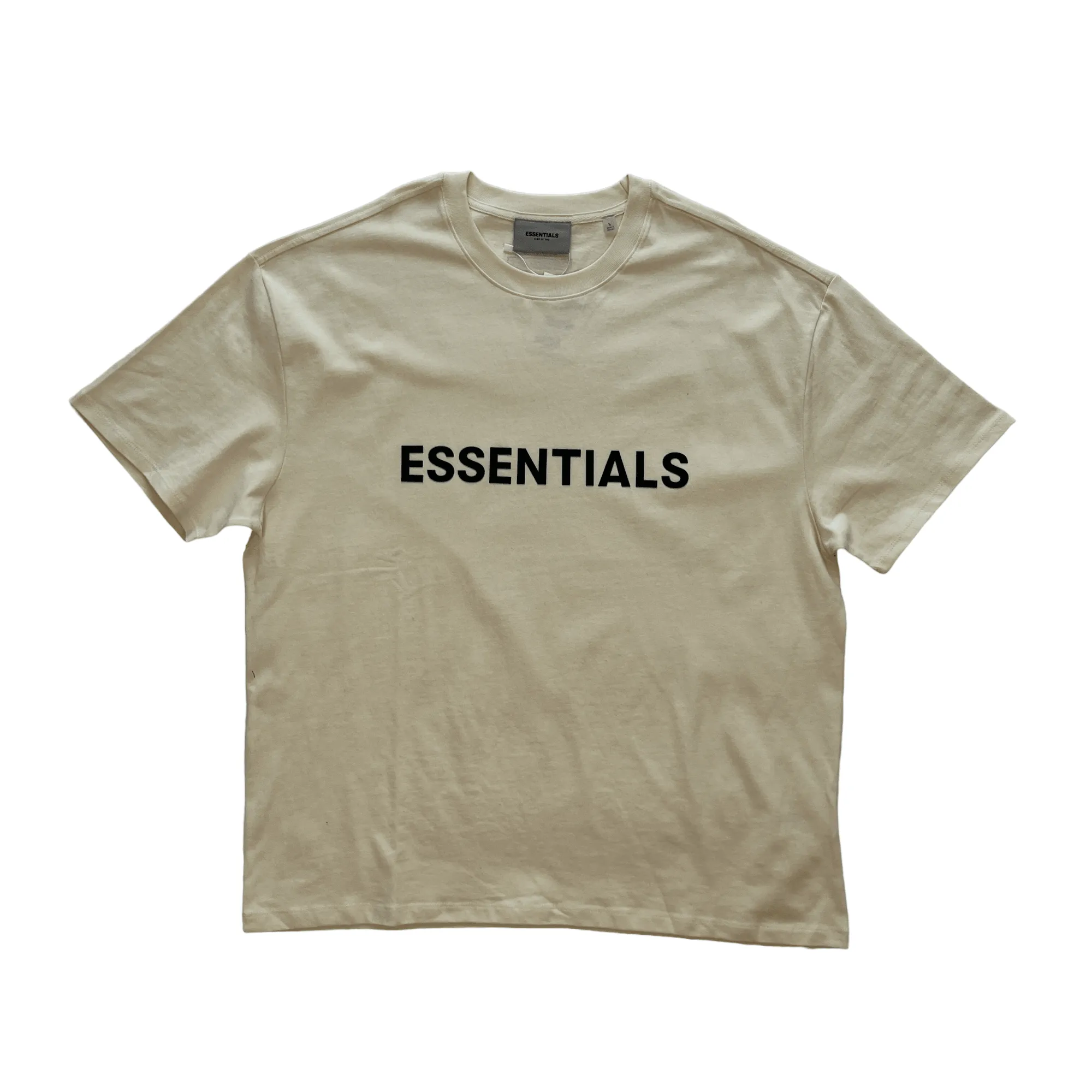 Cream Fear of God Essentials Tee