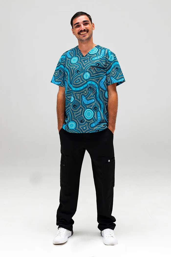 (Custom) Deadly Dads Men's Single Pocket Scrub Top