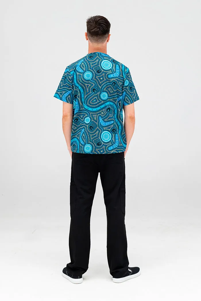 (Custom) Deadly Dads Men's Three Pocket Scrub Top