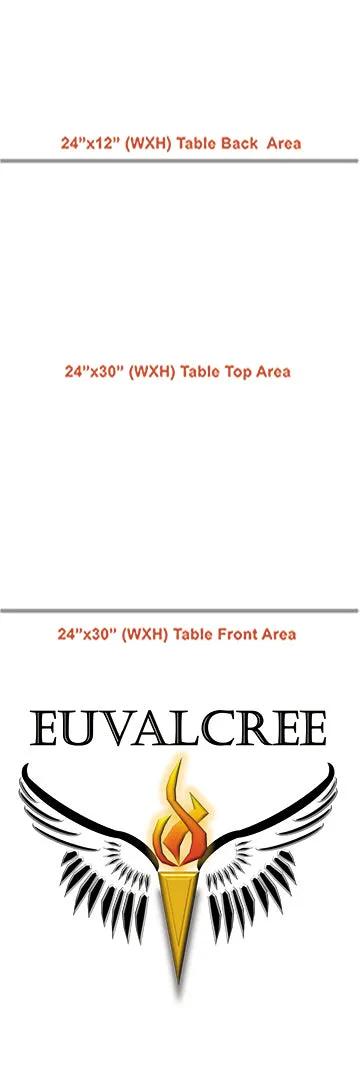 Customize Table Runner with your logo or Design From 24"x72" to  24"x90"  Great for trade show booths