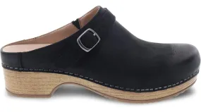 Dansko Berry Black Burnished Nubuck Leather Clog