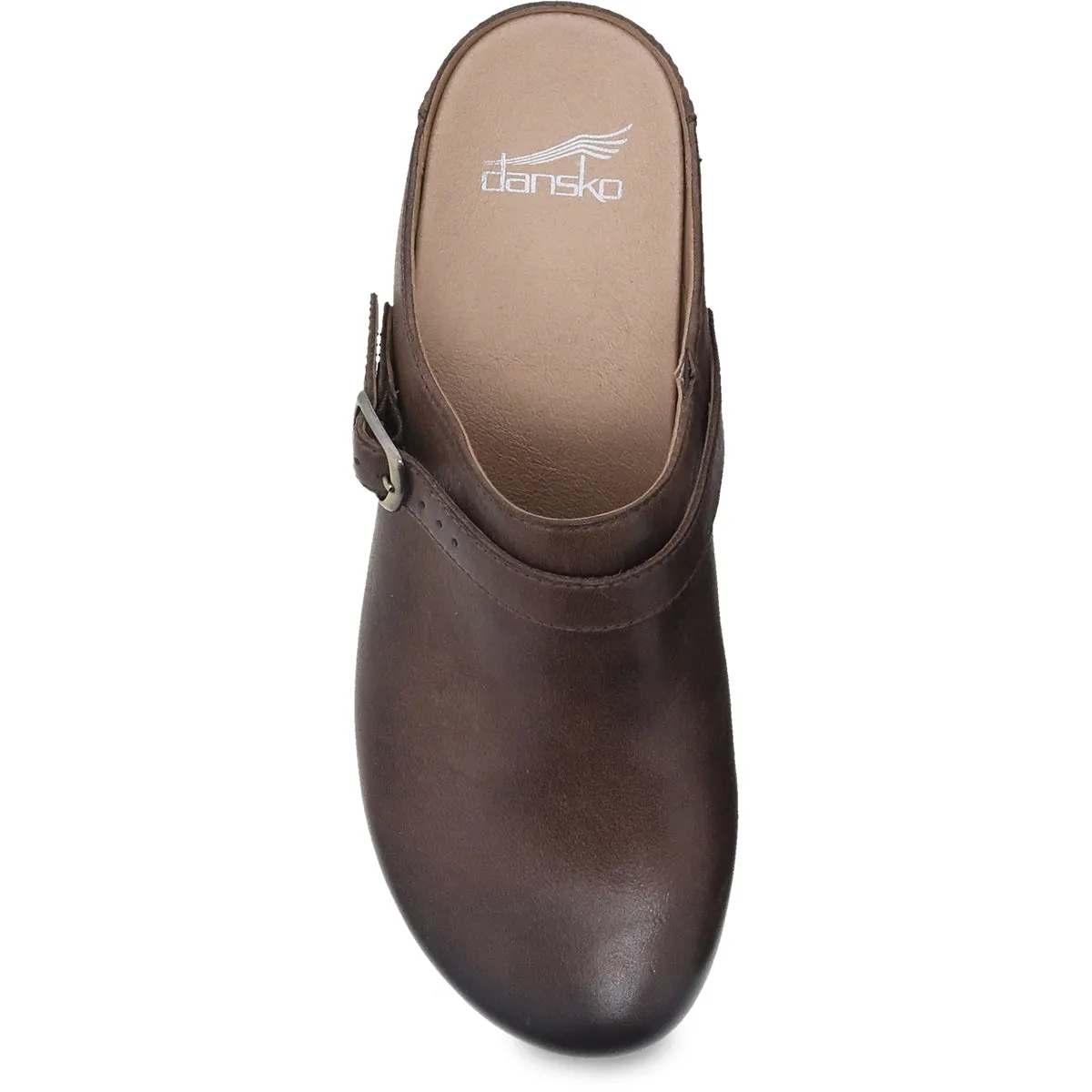 Dansko Berry Clog - Brown Milled Burnished