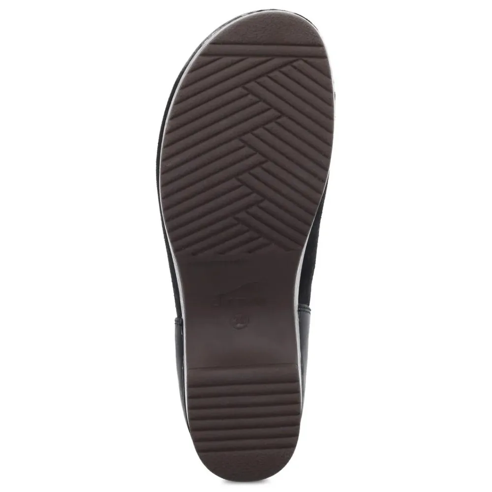 Dansko Brenna Black Burnished Suede Clog (Women's)