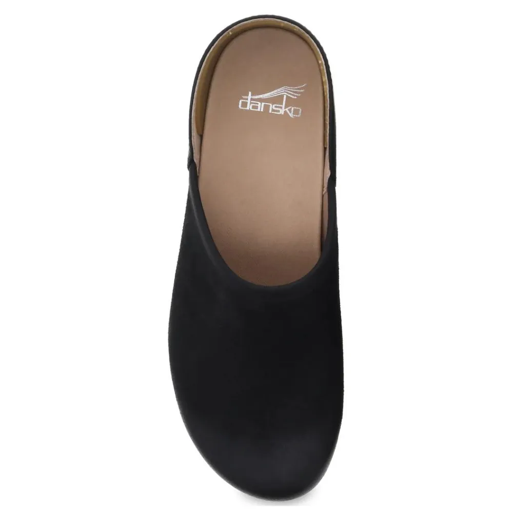 Dansko Brenna Black Burnished Suede Clog (Women's)