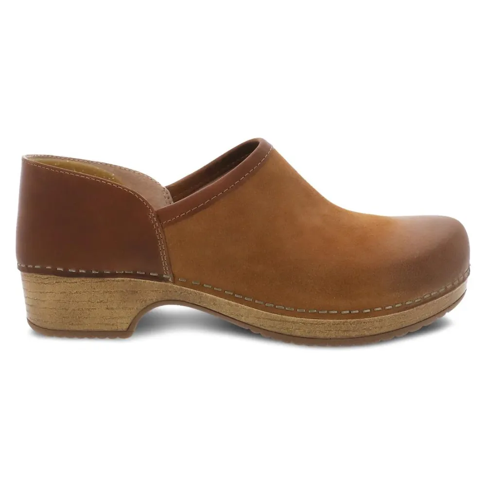 Dansko Brenna Tan Burnished Suede Clog (Women's)