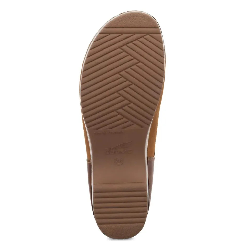 Dansko Brenna Tan Burnished Suede Clog (Women's)