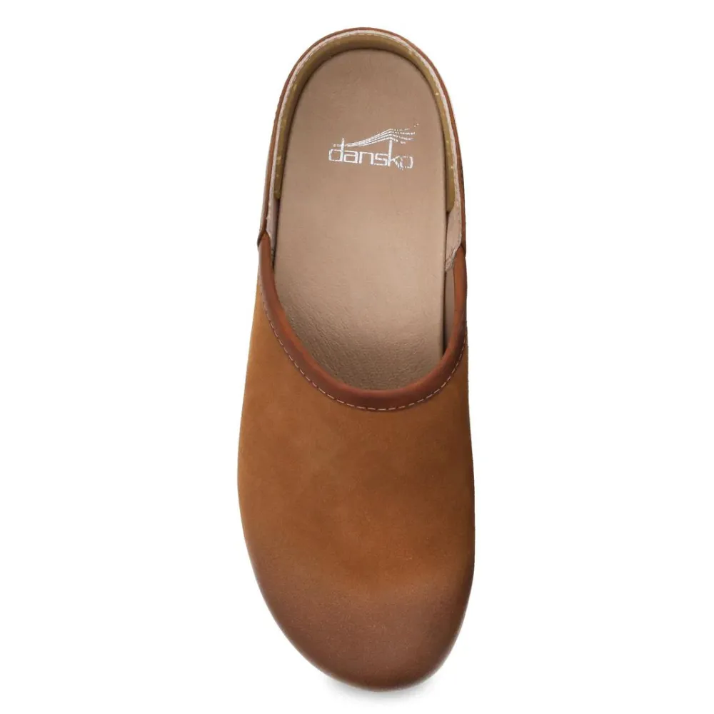 Dansko Brenna Tan Burnished Suede Clog (Women's)