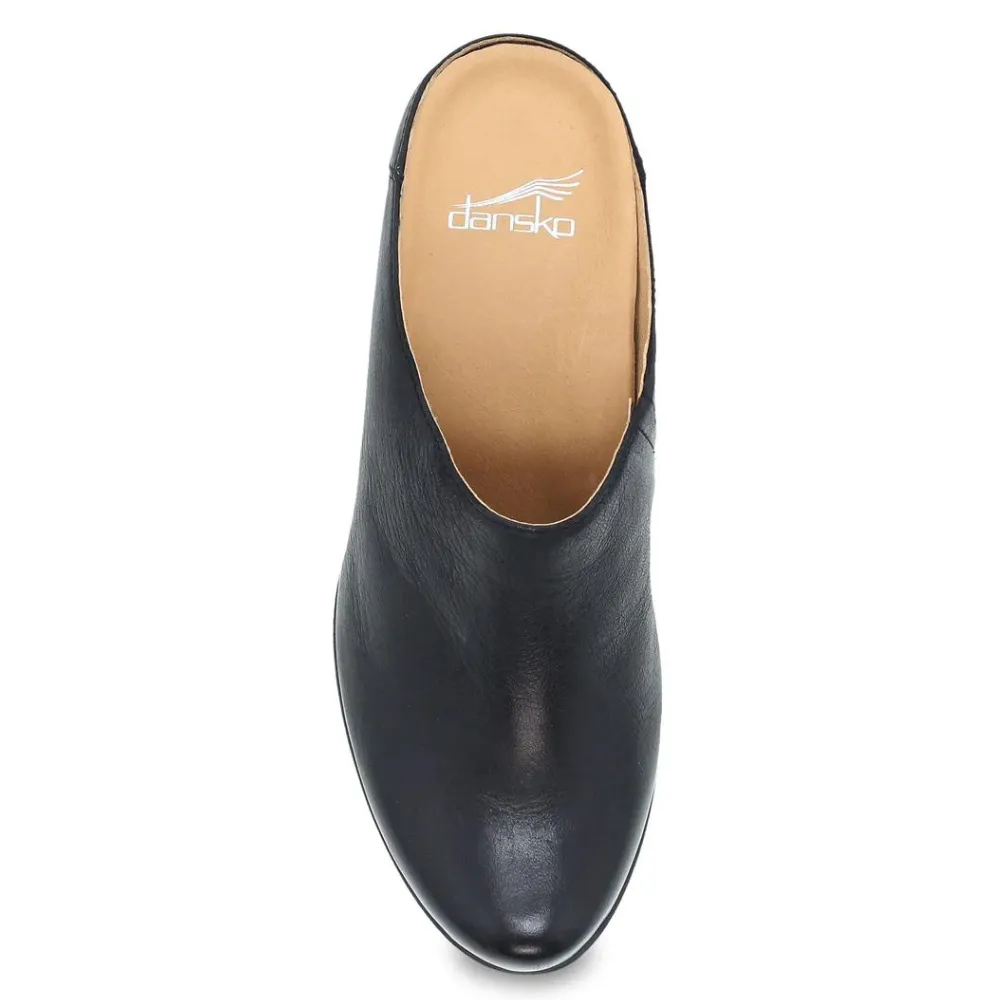 Dansko Carrie Black Burnished Nubuck Clogs (Women's)