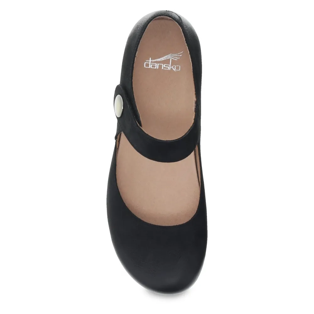 Dansko Women's Beatrice Clog Black Burnished Nubuck