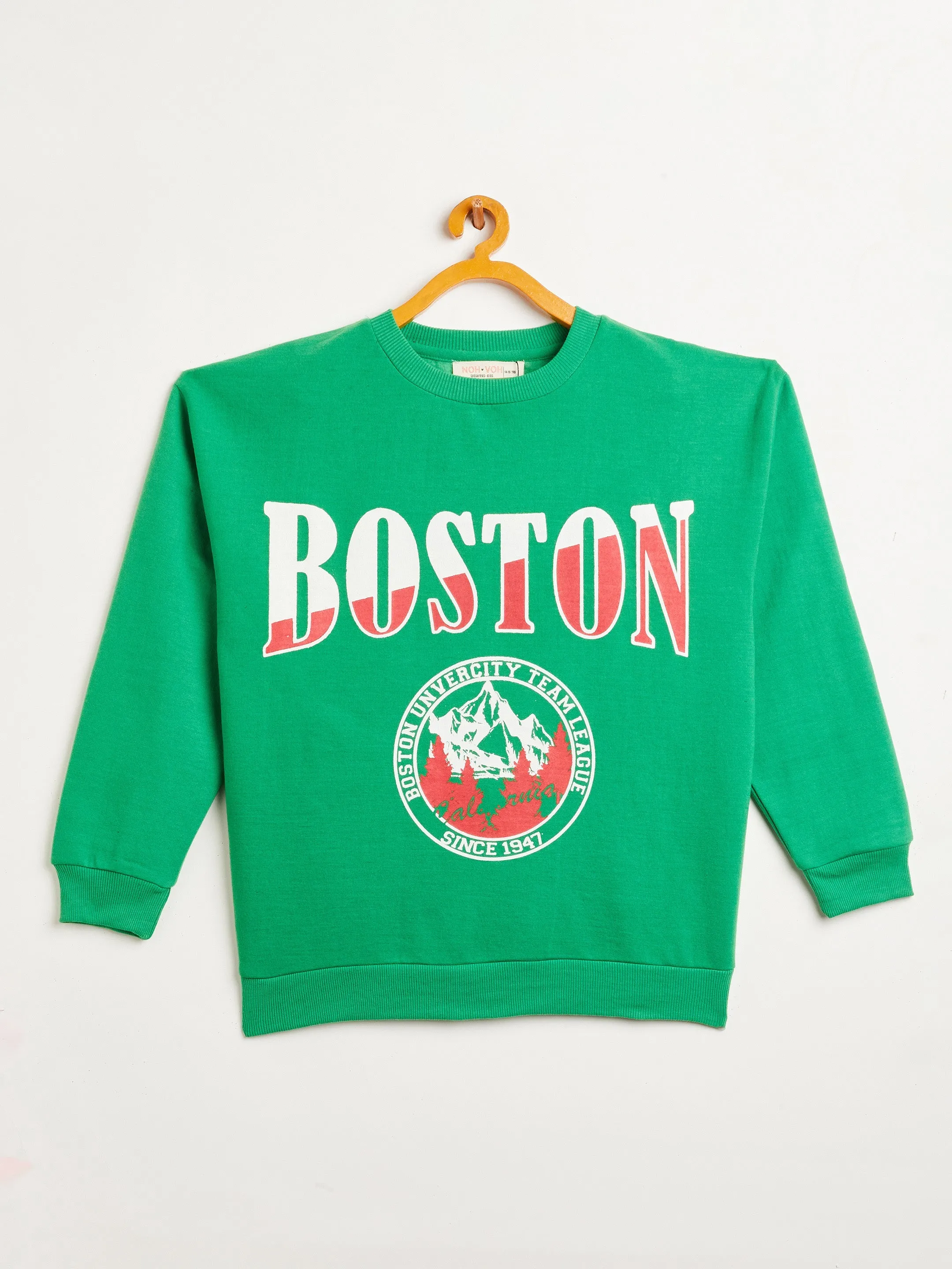 Girls Green BOSTON Oversized Sweatshirt With Joggers