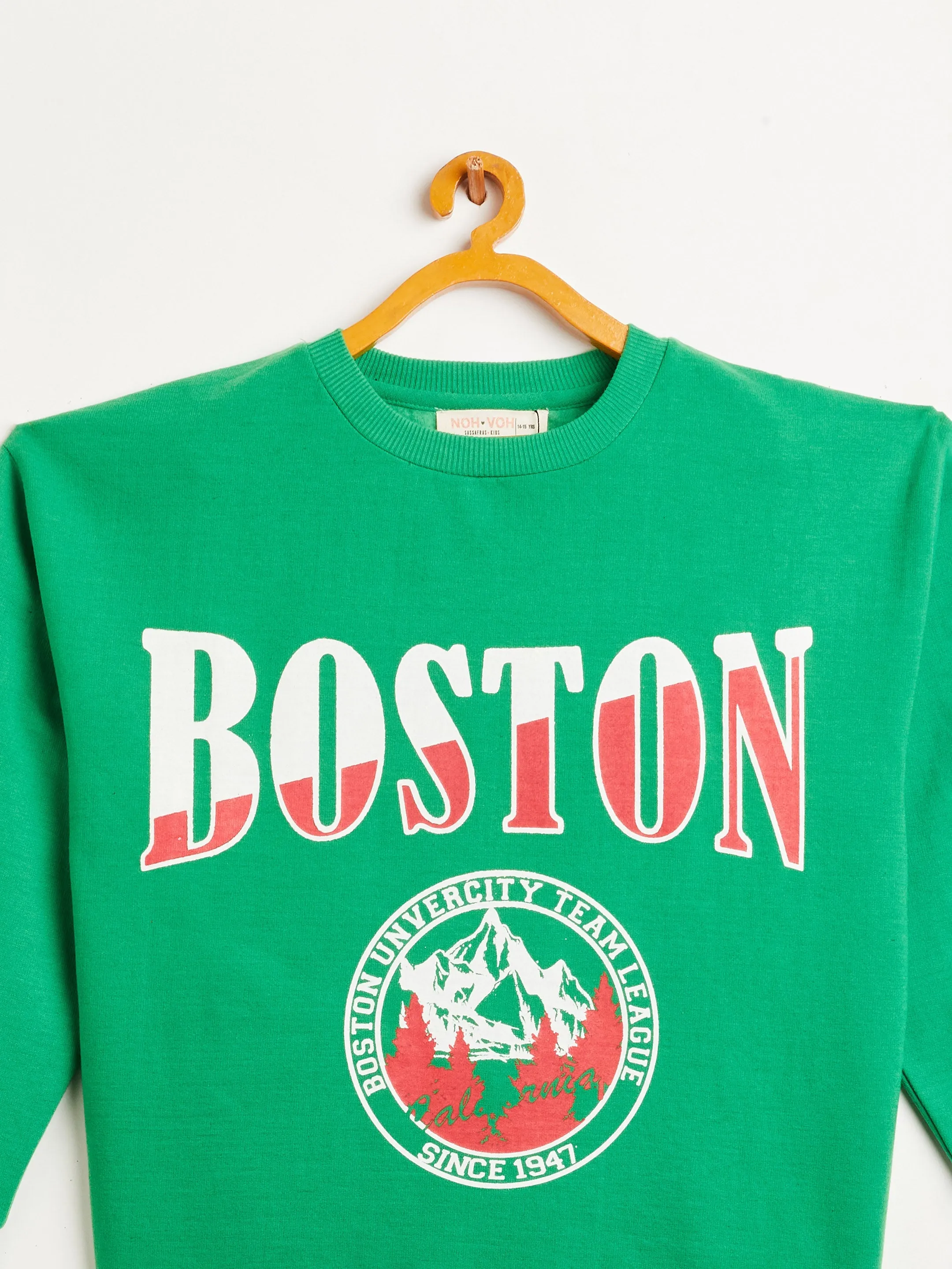 Girls Green BOSTON Oversized Sweatshirt With Joggers