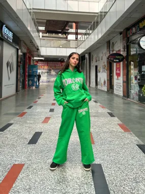 Girls Green TORONTO Oversized Sweatshirt With Track Pants