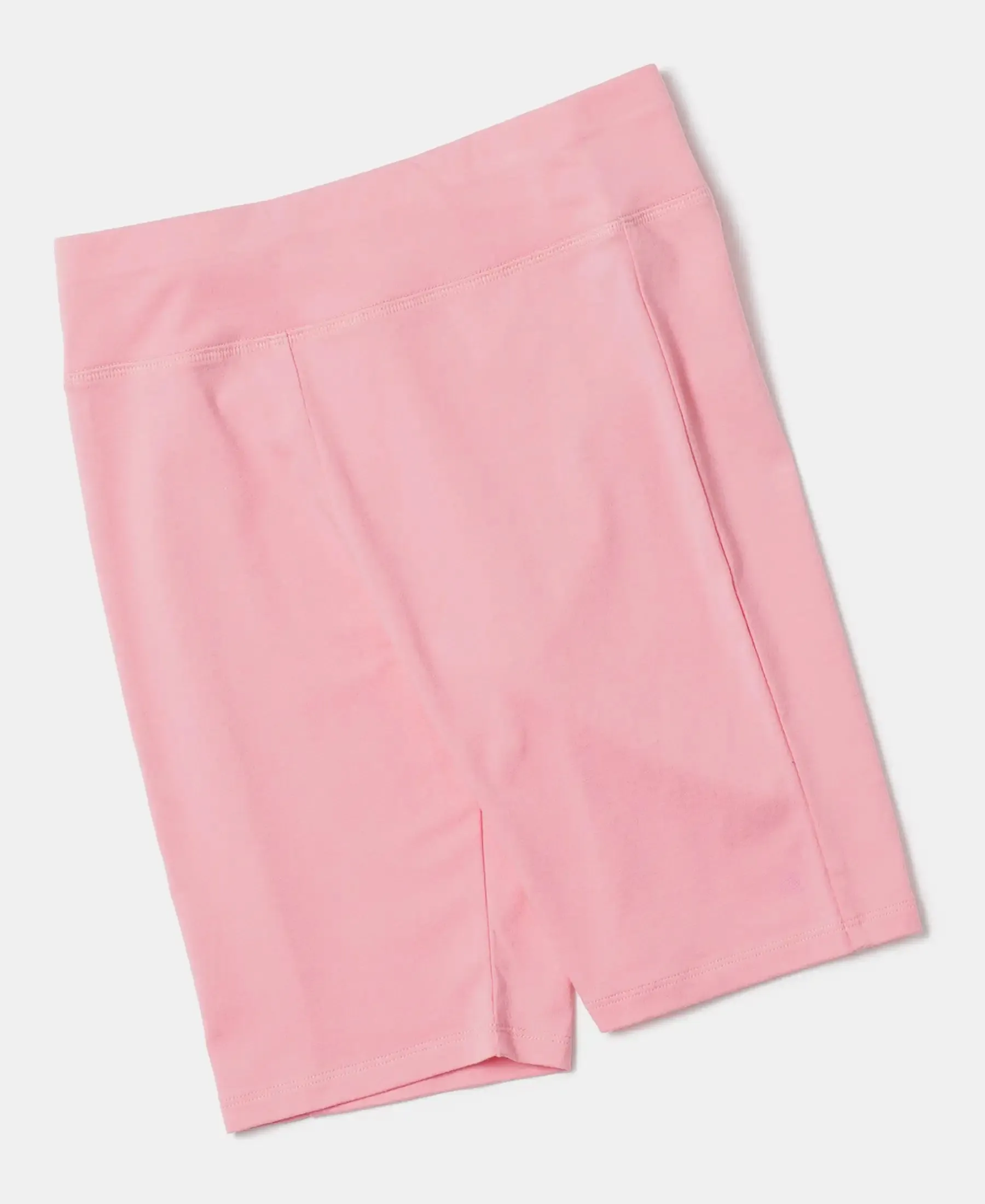 Girl's Super Combed Cotton Elastane Stretch Solid Cycling Shorts - Flamingo Pink