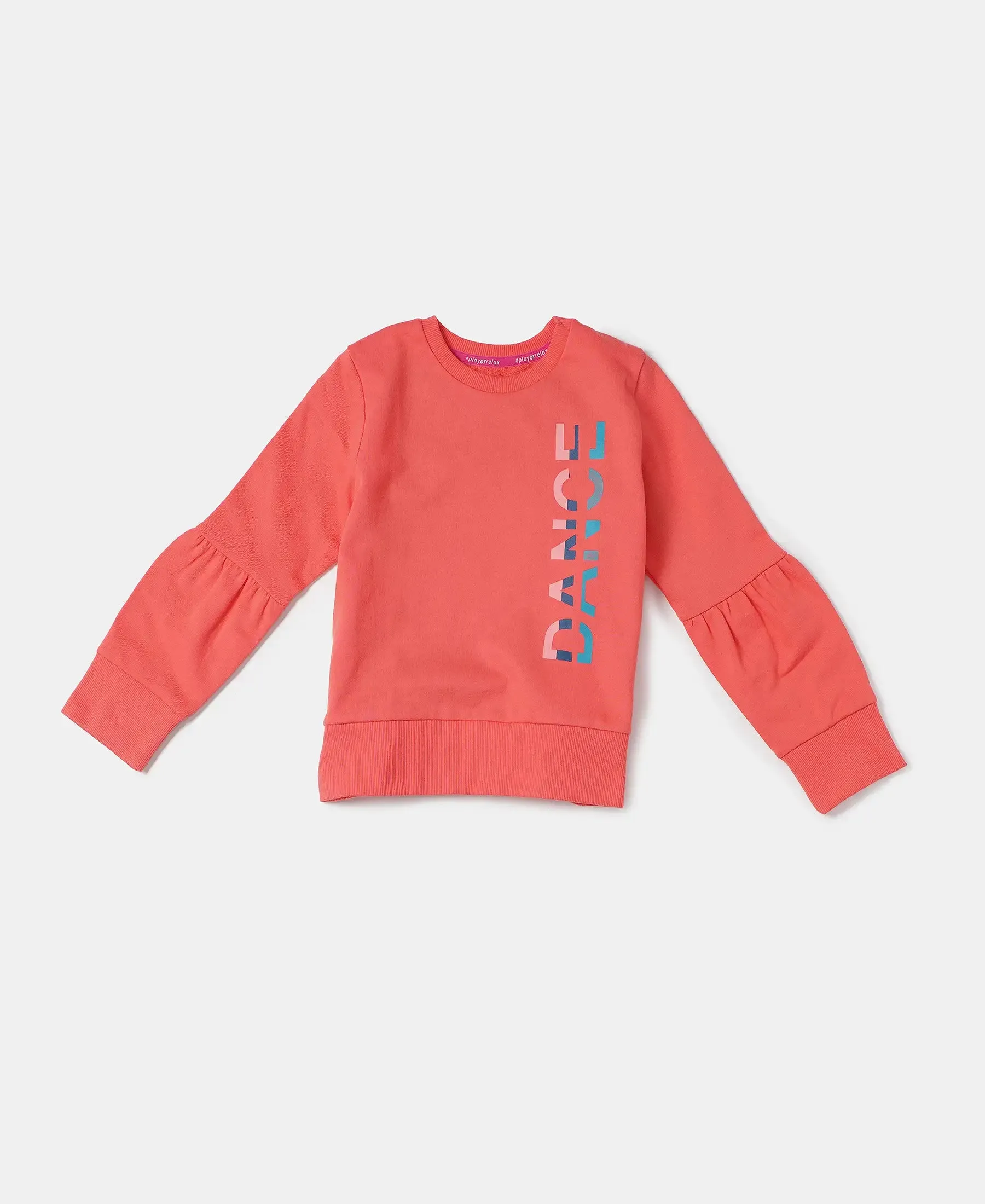 Girl's Super Combed Cotton French Terry Graphic Printed Sweatshirt - Dubarry