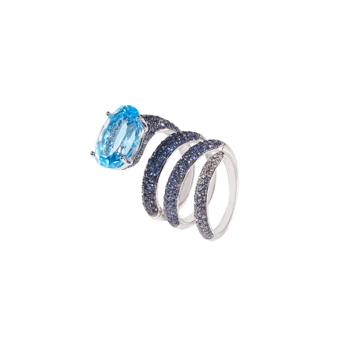 Gradient Blue Convertible Ring